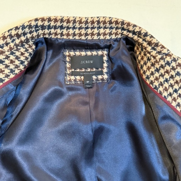 J. Crew Black and Tan Houndstooth Blazer - Picture 9 of 11